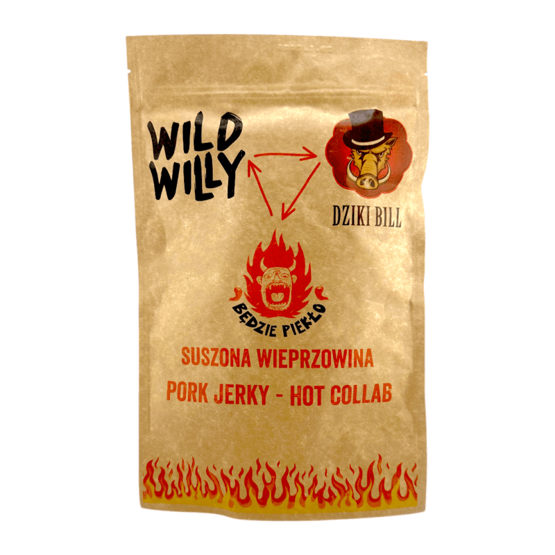 Wild Willy x Dziki Bill Hot Collab Pork Jerky 100 g