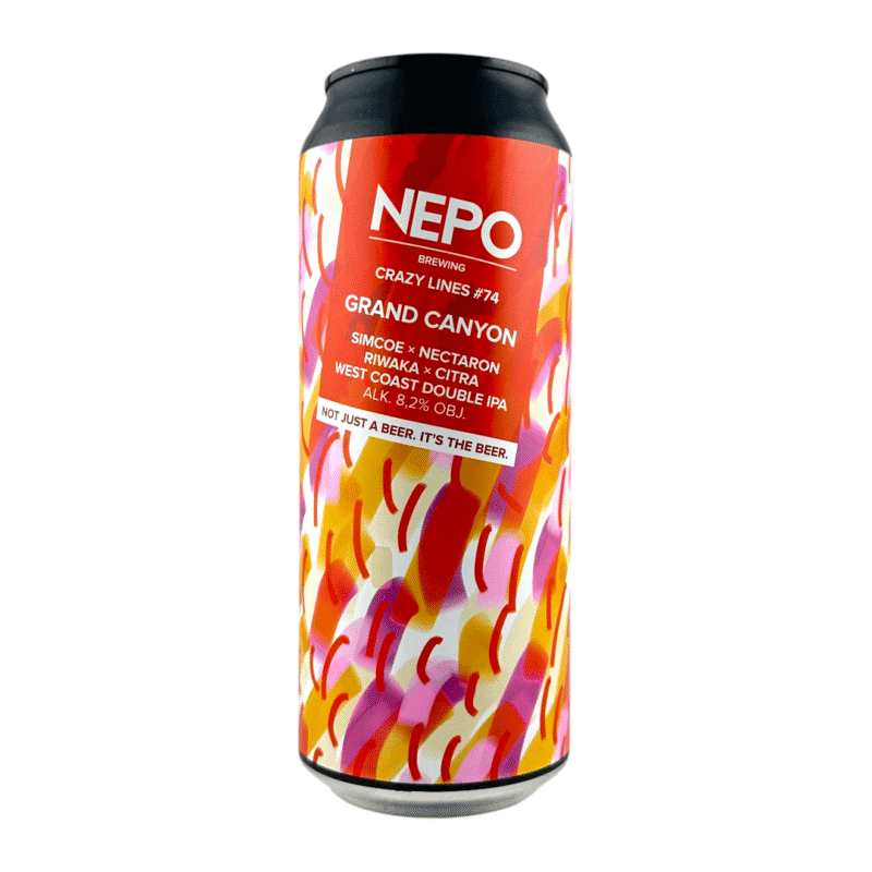 Nepomucen - Crazy Lines #74 Grand Canyon West Coast Double IPA (Simcoe, Nectaron, Riwaka, Citra) 500ml
