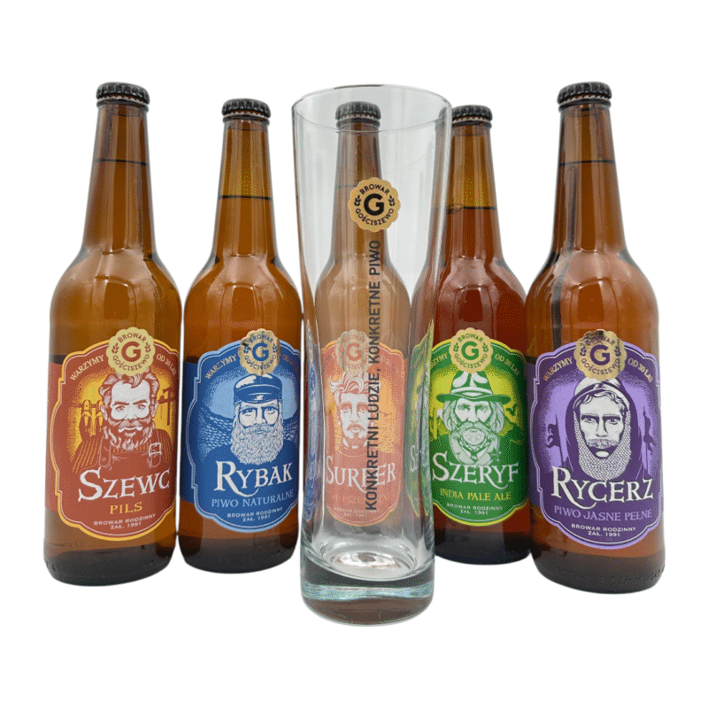 Zestaw Prezentowy Gościszewo (5x 500ml + szklanka)