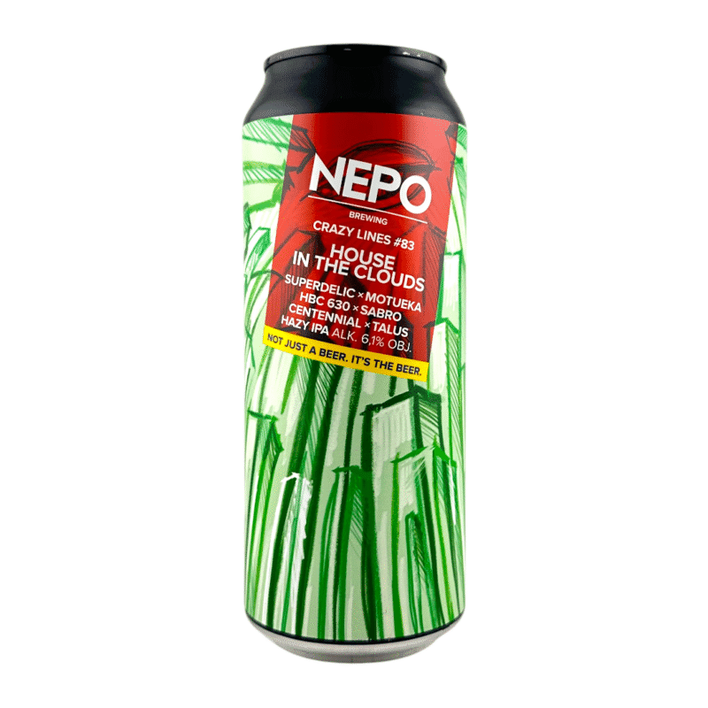 Nepomucen - Crazy Lines #83 House In The Clouds Hazy IPA (Superdelic, Motueka, HBC 630, Sabro, Centennial, Talus) 500ml