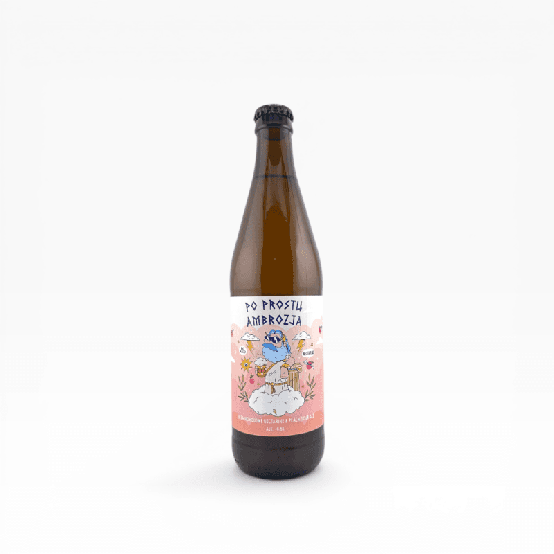 Moczybroda - Po Prostu Ambrozja Brzoskwinia & Nektarynka Bezalkoholowe Sour Ale 500ml