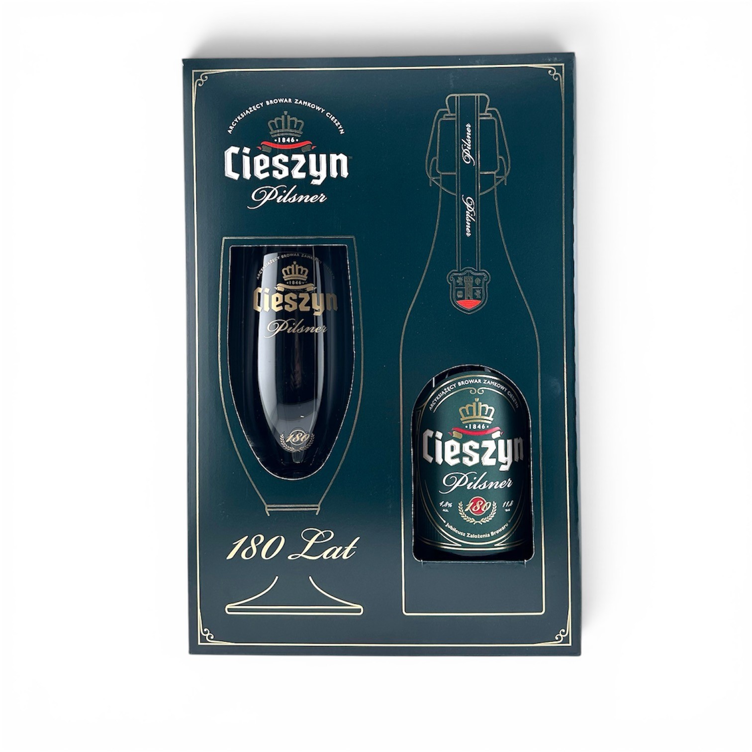 Cieszyn - Zestaw Pilsner 180 Lat 1 x 500ml + Pokal