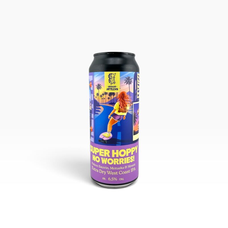 Artezan - Super Hoppy No Worries! Extra Dry West Coast IPA 500ml Puszka Bezzwrotna