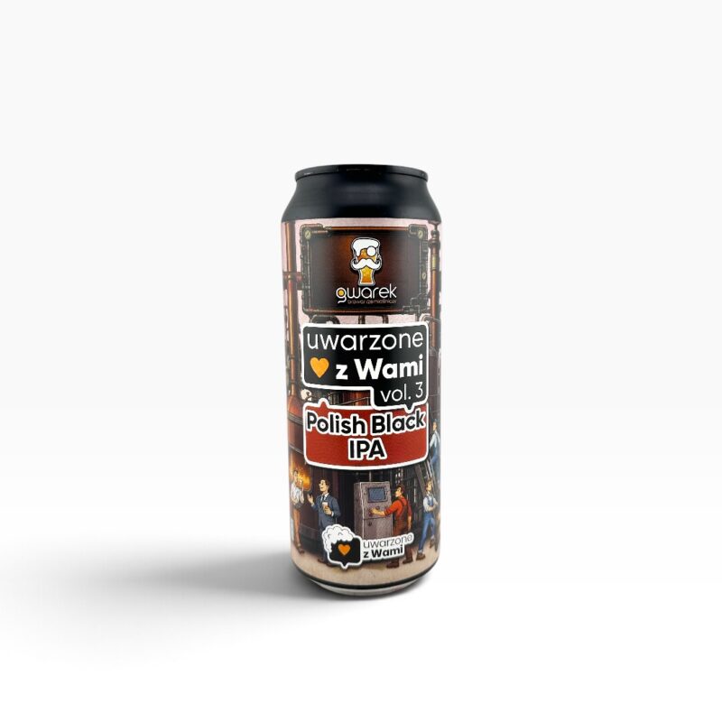 Gwarek - Uwarzone z Wami vol. 3 Polish Black IPA 500ml Puszka z Kaucją