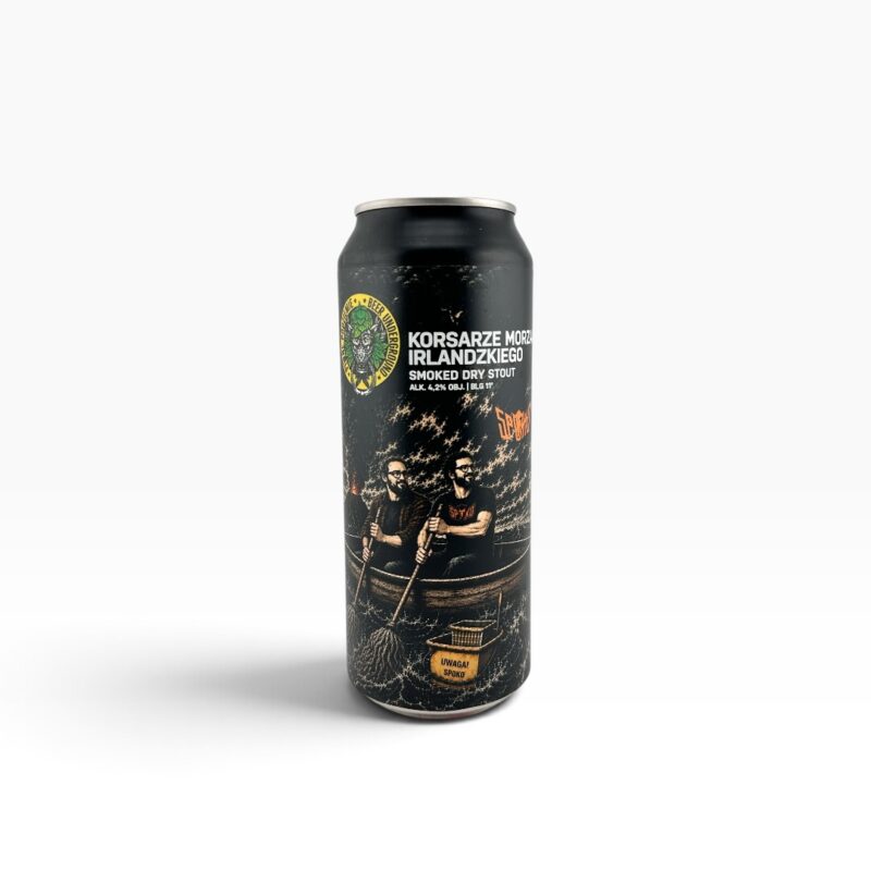 Piwne Podziemie - Korsarze Morza Irlandzkiego Smoked Dry Stout 500ml Puszka z Kaucją