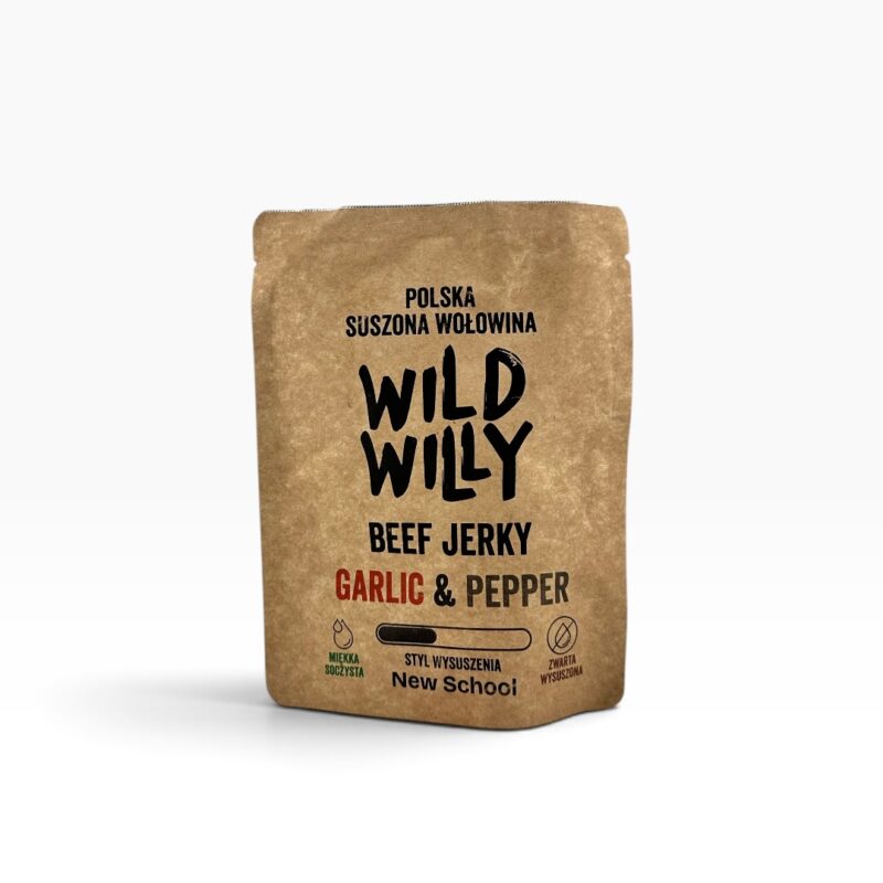 Wild Willy - Beef Jerky Garlic & Pepper 50g