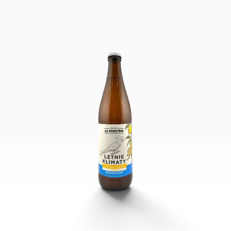 Za Miastem - Letnie Klimaty Bezalkoholowy Citrus Lager 500ml Butelka Bezzwrotna